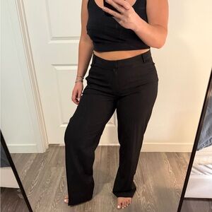 Banana Republic Black Straight Leg Pants High-Waisted